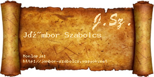 Jámbor Szabolcs névjegykártya